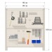 Панель перфорированная с аксессуарами для инструмента в мастерскую